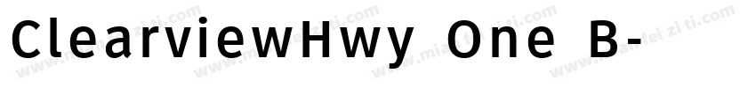 ClearviewHwy One B字体转换